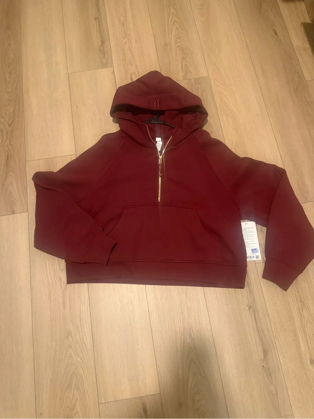 Lululemon Oversized Half Zip ~burgundy bay/gold XL/XXL NWT $118 MSRP 🌟